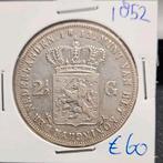 rijksdaalder 1852 Nederland Willem 3, Koning Willem III, Verzenden, Zilver, Losse munt