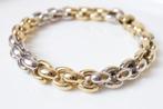 18 Karaat Bicolor Gouden Dames Armband | Anker Schakel, Sieraden, Tassen en Uiterlijk, Armbanden, Ophalen of Verzenden, Zo goed als nieuw