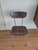 Vintage formica stoel, Huis en Inrichting, Stoelen, Ophalen, Gebruikt, Bruin, Eén