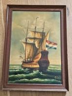 VOC Schip Olieverf Schilderij - Groot Formaat, Antiek en Kunst, Ophalen of Verzenden