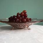 Vintage schaal fruitschaal van roze persglas, Ophalen of Verzenden