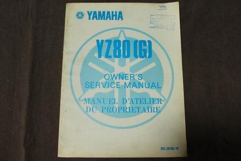 Yamaha YZ80 G 1979 motorcycle owner's manual proprietaire, Motoren, Handleidingen en Instructieboekjes, Yamaha, Ophalen of Verzenden