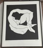 AUK DE BOER (Utrecht 1957) - linosnede naakt 1984 grafiek, Antiek en Kunst, Kunst | Etsen en Gravures, Ophalen