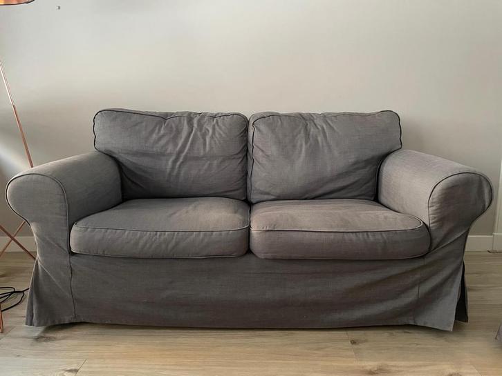 Nette set van 2x 2-zits banken donkergrijs IKEA Ektrop, Huis en Inrichting, Banken | Bankstellen, Zo goed als nieuw, Rechte bank
