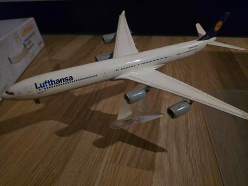 Herpa Airbus A340-600 Lufthansa 1/200, Hobby en Vrije tijd, Modelbouw | Vliegtuigen en Helikopters, Zo goed als nieuw, Vliegtuig
