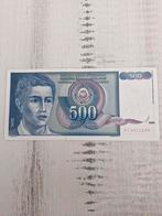 500 Dinara Joegoslavië Biljet 1990, Postzegels en Munten, Bankbiljetten | Europa | Niet-Eurobiljetten, Ophalen of Verzenden, Los biljet