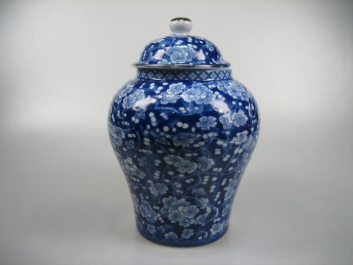Oude Gemberpot met Kobalt Blauw, Antiek en Kunst, Antiek | Keramiek en Aardewerk, Verzenden