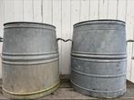 Grote oude zinken tonnen, Antiek en Kunst, Ophalen
