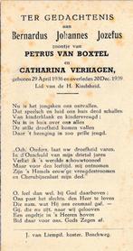 Boxtel Bernardus 1936  Schijndel ?  1939, Ophalen of Verzenden, Bidprentje