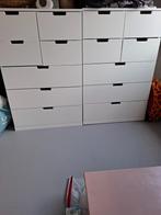 2x Nordli ladekast 7 lades, Ophalen, 5 laden of meer, 100 tot 150 cm, 50 tot 100 cm