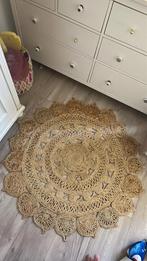 Rond Jute Rotan Vloerkleed, Ophalen, 100 tot 150 cm, Beige, Rond