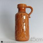 vintage Scheurich West Germany hoge vaas met koraalpatroon, Ophalen of Verzenden