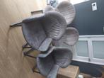 4 eetkamerstoelen, Ophalen, Gebruikt, Grijs, Vier