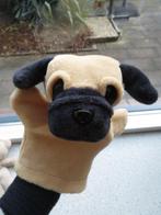 Handpop hond mopshond merk Evora poppenkastpop, Ophalen of Verzenden, Zo goed als nieuw, Hond