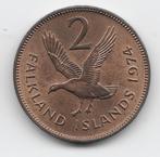 Falklandeilanden 2 pence 1974  KM# 3, Postzegels en Munten, Munten | Amerika, Zuid-Amerika, Losse munt, Verzenden