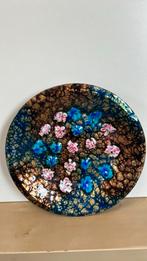 VTG Enamel -on- Metal Art- Plate Decoratief bord 25cm, Ophalen of Verzenden, Gebruikt