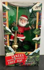 Bewegende kerstman piek met verlichting, Diversen, Kerst, Ophalen of Verzenden, Gebruikt
