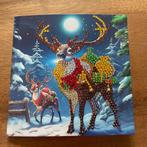 Diamond painting kerstkaart eland 1, Hobby en Vrije tijd, Kaarten | Zelfgemaakt, Ophalen of Verzenden, Nieuw