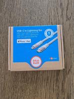BlueBuilt Usb C naar lightning kabel 3m voor iPhone en iPad, Verzenden, Nieuw, Wit