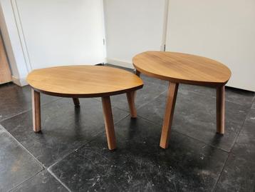 STOCKHOLM Bijzettafel, set van 2, walnootfineer beschikbaar voor biedingen