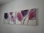 Canvas relief parelmoer tulpen, Ophalen, 50 tot 75 cm, 125 cm of meer, Zo goed als nieuw