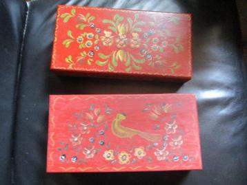 2 sieradenkistjes sieraden kistjes antiek van hout oud beschikbaar voor biedingen