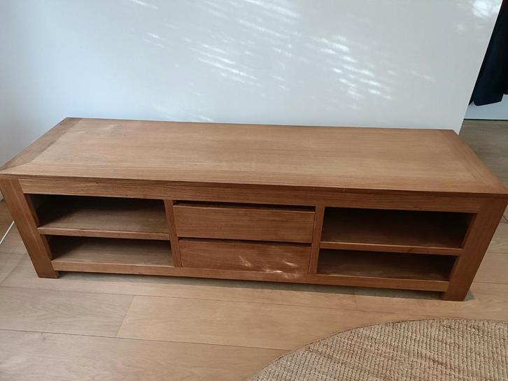 Teak Houten TV Dressoir - Stijlvol & Stevig, Huis en Inrichting, Kasten | Televisiemeubels, Gebruikt, Minder dan 100 cm, 150 tot 200 cm