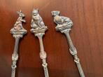 Verzilverde taartvorkjes Dierenbescherming, Antiek en Kunst, Antiek | Bestek, Ophalen