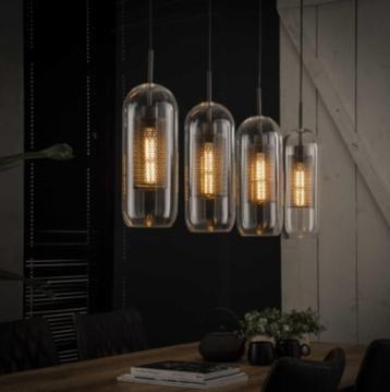 Hanglamp 4L Cylindrische Kap Glas / Retro Zilver beschikbaar voor biedingen