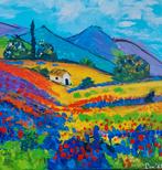 Hut in de Alpen, Antiek en Kunst, Kunst | Schilderijen | Modern, Ophalen of Verzenden