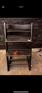 Zwarte stokke trip trap stoel, Kinderen en Baby's, Kinderstoelen, Ophalen, Gebruikt, Meegroeistoel