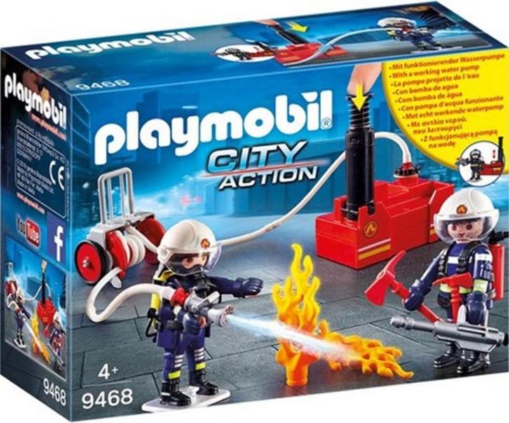 Playmobil: 9468 Brandweerteam met waterpomp, Kinderen en Baby's, Speelgoed | Playmobil, Nieuw, Ophalen of Verzenden