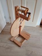 handgemaakt  houten spinnewiel ongeverfd, Ophalen, Gebruikt, Spinnewiel