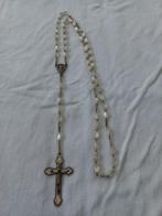 Vintage rozenkrans Italy wit glans, Ophalen of Verzenden