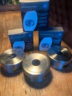 3 rvs warmhouders / schotelverwarmers met doosjes, Ophalen of Verzenden, Overige materialen, Overige stijlen, Overige typen