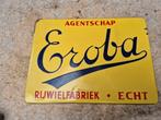 Eroba rijwielen emaille bord, Ophalen of Verzenden, Zo goed als nieuw, Reclamebord