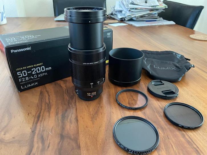 Leica MFT 50-200 f/2.4-4.0 en/of DMW-TC20 teleconverter, Audio, Tv en Foto, Fotografie | Lenzen en Objectieven, Zo goed als nieuw
