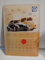 Volkswagen bus kever emaille bord kalender, Verzamelen, Automerken, Motoren en Formule 1, Ophalen of Verzenden