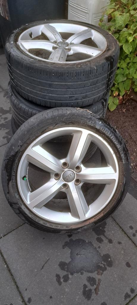 17" Lichtmetalen audi velgen, Auto-onderdelen, Banden en Velgen, Velg(en), Zomerbanden, 17 inch, 225 mm, Gebruikt, Ophalen