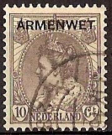 Nederland Dienst 7 gestempeld Armenwet 1913 beschikbaar voor biedingen