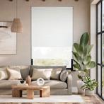 Melkwit Dubbel Rolgordijn Tuiss H210cm en B126cm, Ophalen, 100 tot 150 cm, 200 cm of meer, Wit