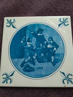 Delfts blauw tegeltje brouwerij de drie hoefijzers, Antiek en Kunst, Ophalen of Verzenden