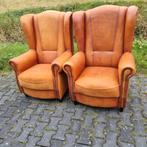 2 geleefde Schapenleren joris fauteuils + BEZORGING, Huis en Inrichting, Fauteuils, Gebruikt, ., Chesterfield, Ophalen of Verzenden