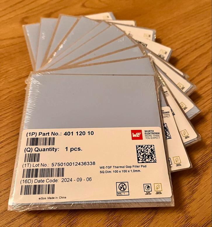 10 stuks thermal pads (100 x 100 x 1.0 mm), Computers en Software, Computerkoelers, Nieuw, Koelpasta, Ophalen of Verzenden