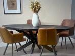 Moderne Ovale Eetkamertafel, Huis en Inrichting, Tafels | Eettafels, Ophalen, 100 tot 150 cm, Vijf personen of meer, Metaal