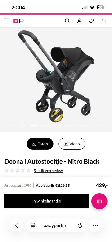 Doona Autostoel met Isofix Base + Regenhoes, Kinderen en Baby's, Autostoeltjes, Zo goed als nieuw, Overige merken, 0 t/m 13 kg
