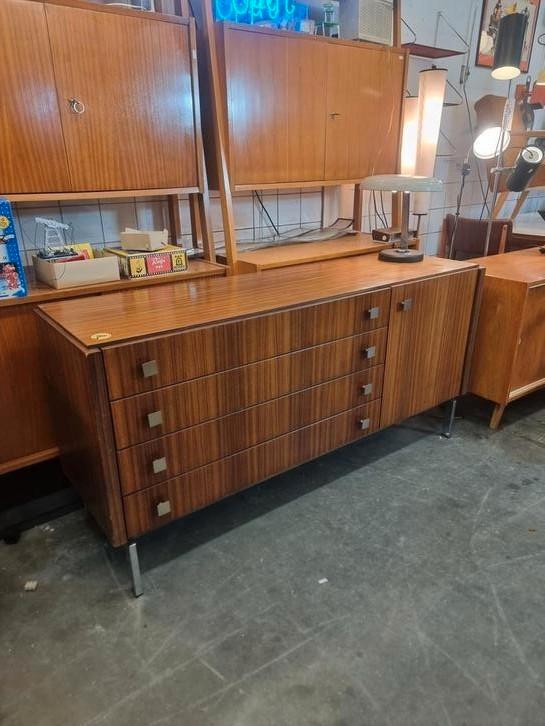 Vintage sideboard met lades  jaren 60 70, Huis en Inrichting, Kasten | Dressoirs, Zo goed als nieuw, 25 tot 50 cm, Ophalen