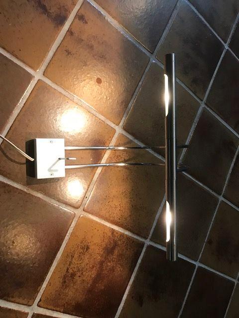 wandlamp schilderij lamp spot RVS verstelbaar, Huis en Inrichting, Lampen | Wandlampen, Zo goed als nieuw, Metaal, Ophalen of Verzenden