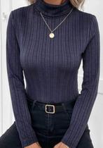 Elegant longsleeve body donkerblauw zwart geribbeld XS, Nieuw, Maat 34 (XS) of kleiner, Blauw, Lange mouw