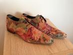 herenschoenen 42 leder suede bloemen print apart, Ophalen, Overige kleuren, Nieuw, Veterschoenen